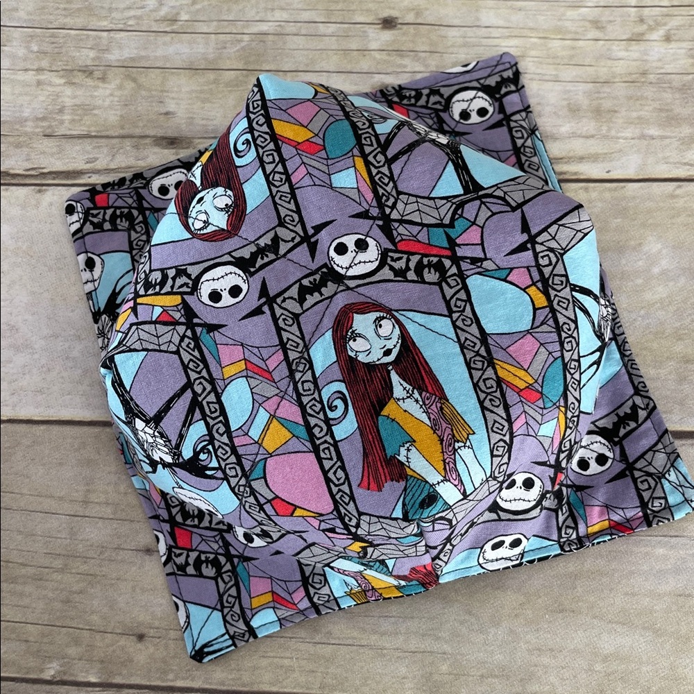 Microwave Bowl Cozy Halloween Fun Reversible All Cotton Jack & Sally